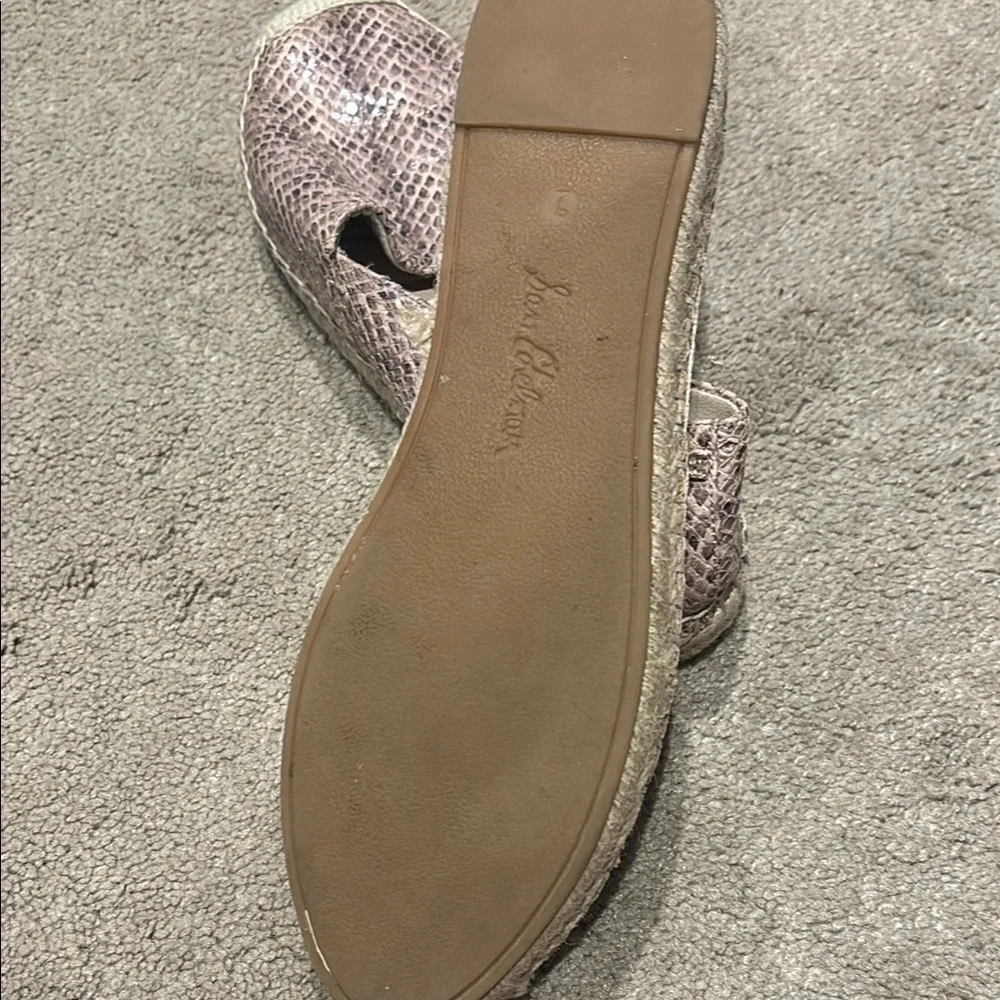 Sam Edelman Gray and pink hued kesia Espadrille Slip-Ons with Snakeskin Pattern